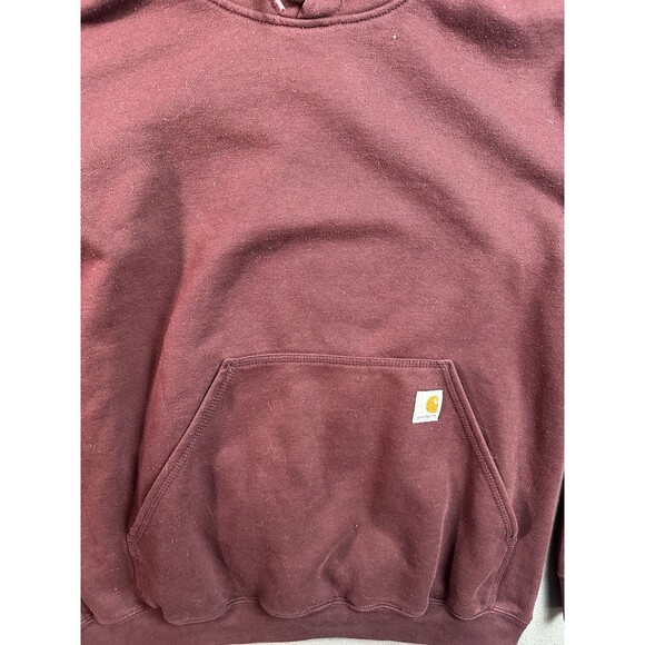 Carhartt Hoodie Sweatshirt Mens M Medium Red Pullover Loose Fit - Picture 4 of 4